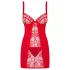 Obsessive Heartina - camisola sexy com tanga - vermelho - L/XL