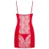 Obsessive Heartina - camisola sexy com tanga - vermelho - L/XL
