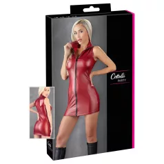   Cottelli Party - minivestido brilhante sem mangas com fecho éclair (vermelho)
