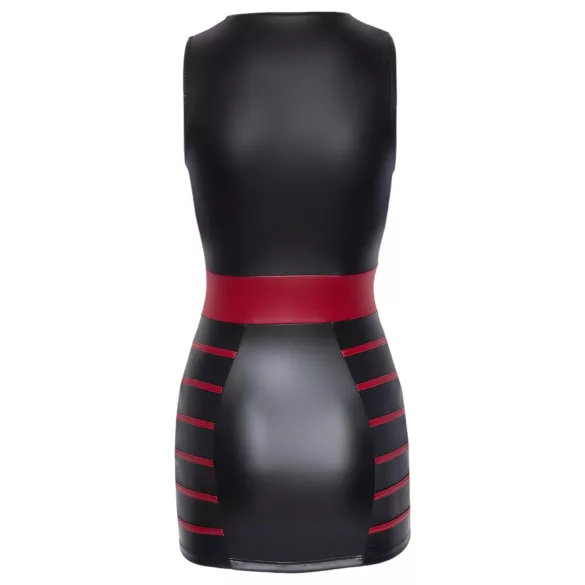 Cottelli Party - Listrado, Ajustado ao Corpo (Preto-Vermelho)