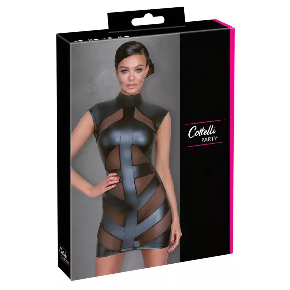 Cottelli - vestido justo brilhante - preto - L
