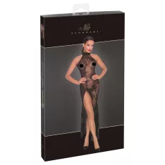 Noir - vestido longo transparente floral - preto - M