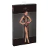 Noir - vestido longo transparente floral - preto - L
