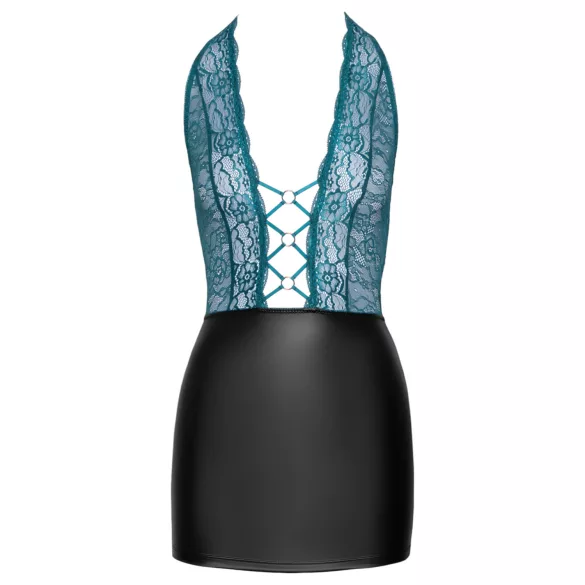 Cottelli - vestido rendado brilhante com cordões (preto‑verde)