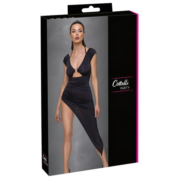 Cottelli Party - vestido assimétrico com argolas - preto - M