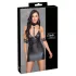 Cottelli Bondage - vestido minissaia brilhante com coleira - preto - L