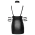 Cottelli Bondage - vestido minissaia brilhante com coleira - preto - XL