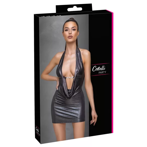 Cottelli Party - vestido halter (prata) - L