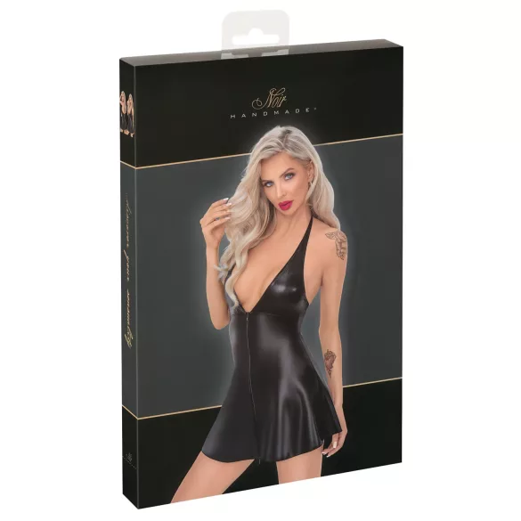 Noir - vestido minissaia com estampa de cobra - preto