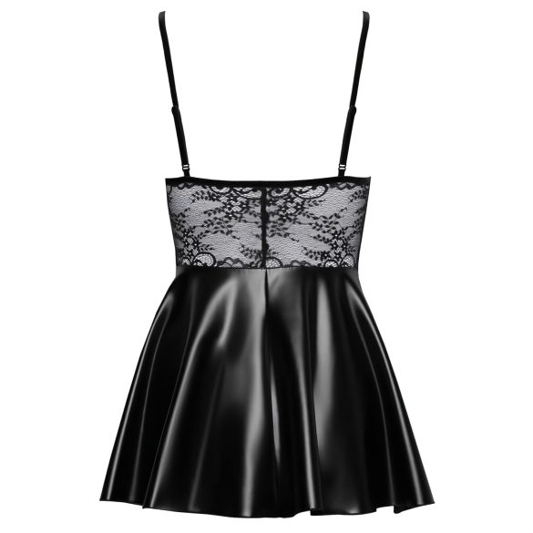 Noir - vestido brilhante com renda (preto) - M
