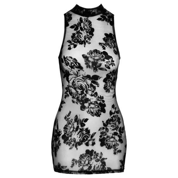 Noir - Vestido mini sem mangas com toque de rosa (preto) - M