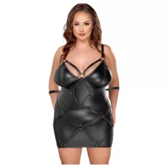 Cottelli Plus Size - vestido erótico com algemas - preto