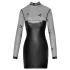 Noir - vestido transparente brilhante - preto - M