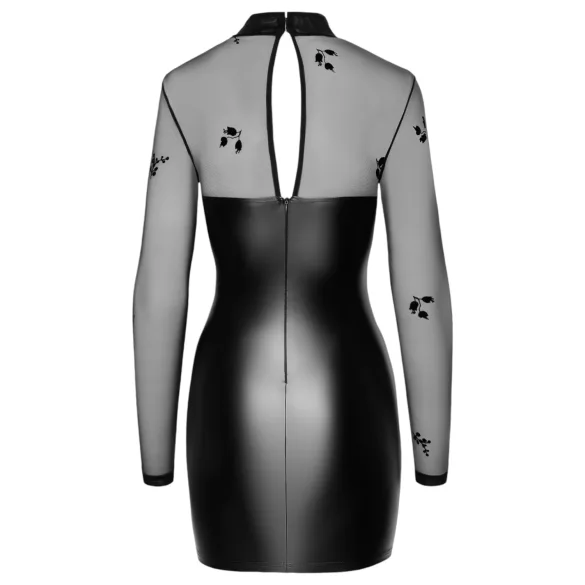 Noir - vestido transparente brilhante - preto - XL