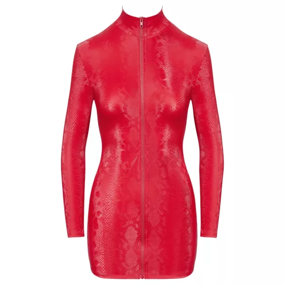 Cottelli - vestido curto sensual - estampa de cobra - vermelho - L