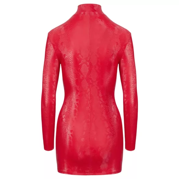 Cottelli - vestido curto sensual - estampa de cobra - vermelho - L