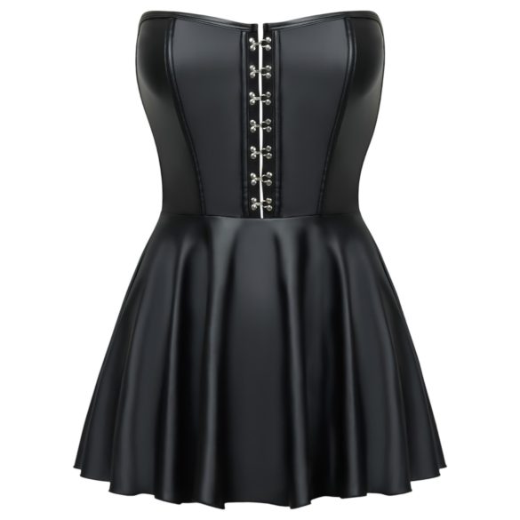Cottelli - vestido curto brilhante com saia plissada - preto