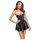 Noir Libido - vestido curto sexy - acabamento fosco - preto - M