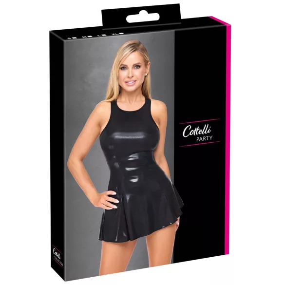 Cottelli - minivestido efeito verniz (preto)