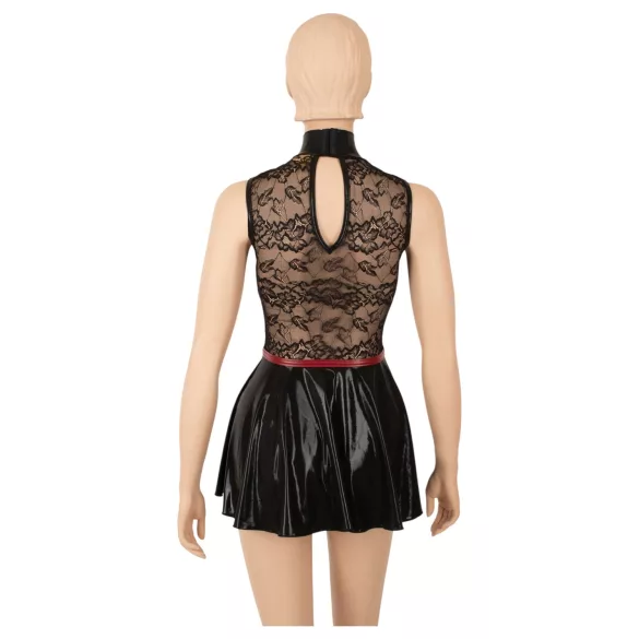 Cottelli - minivestido rendado tipo espartilho (preto)