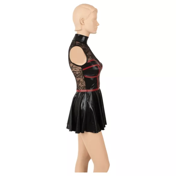 Cottelli - minivestido rendado tipo espartilho (preto)