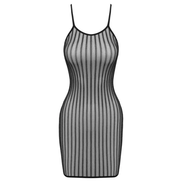 Cottelli - minivestido listrado com fios prateados (preto) - S-L