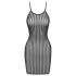 Cottelli - minivestido listrado com fios prateados (preto) - S-L