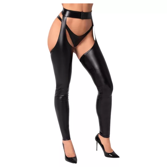 Noir - meia calça chaps brilhante - preta - L