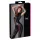 Cottelli - macacão curto brilhante de manga curta (preto) - S
