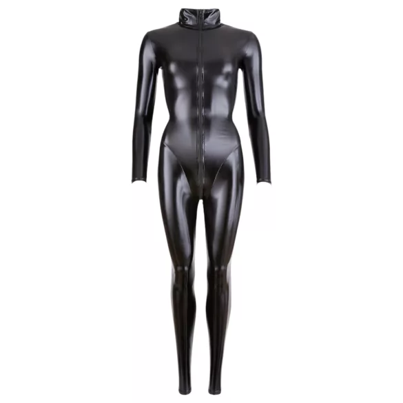 Cottelli - macacão sexy manga longa brilhante - preto - S