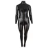 Cottelli Plus Size - macacão brilhante manga longa - preto