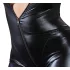 Cottelli Plus Size - macacão brilhante manga longa - preto - 3XL