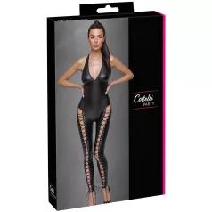   Cottelli Party - Macacão corset preto com alças no pescoço - M