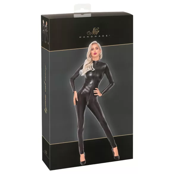 Noir - macacão longo fetiche - estampa cobra - preto - L
