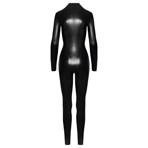 Noir - macacão longo fetiche - estampa cobra - preto - L
