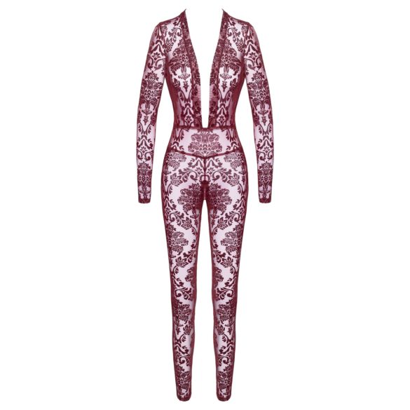 Noir Kink Royal - bodystocking transparente - vermelho