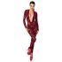 Noir Kink Royal - bodystocking transparente - vermelho - L