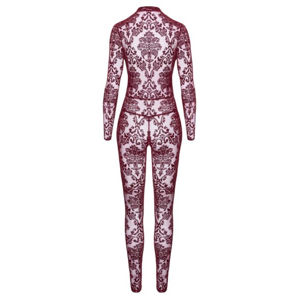 Noir Kink Royal - bodystocking transparente - vermelho - L