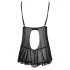Cottelli - Babydoll curto com babados - Preto - L
