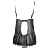 Cottelli - Babydoll curto com babados - Preto - L