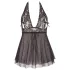 Cottelli Plus Size - babydoll rendado plus size - preto - 4XL