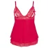 Cottelli Plus Size - babydoll rendado plus size - vermelho