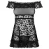 Obsessive - babydoll e tanga rendado - preto - L/XL