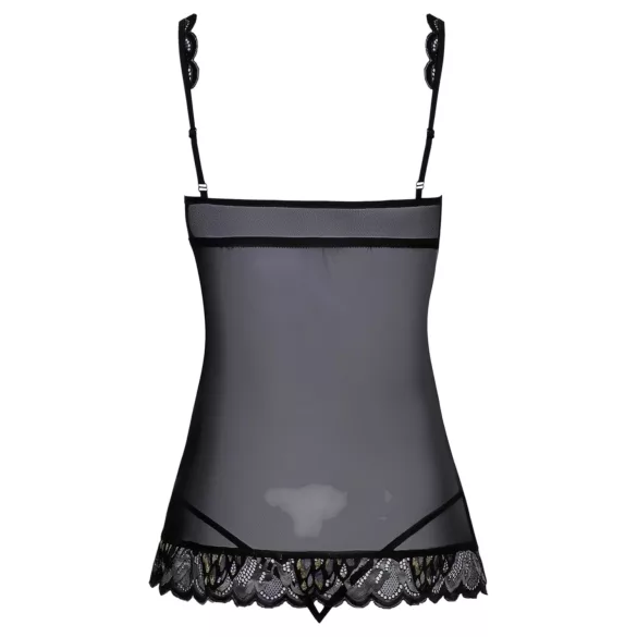Kissable - babydoll aberto (preto)