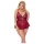Cottelli Curves - conjunto de minivestido rendado - vermelho
