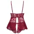 Cottelli Curves - conjunto de minivestido rendado - vermelho