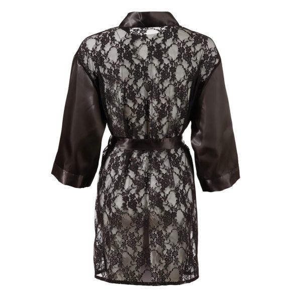 Cottelli - robe curto em cetim e renda - preto