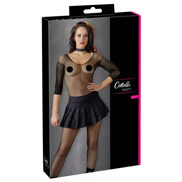 Cottelli - saia mini plissada - preta