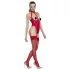 Black Level - body aberto com colar - vermelho - M