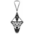 Obsessive Keira Lise - body aberto com tiras - preto - L/XL